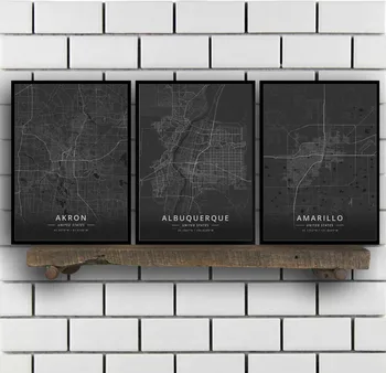 

Akron Albuquerque Amarillo Anchorage Ann Arbor Arlington Atlanta Austin Baltimore Boise Boston United States Poster
