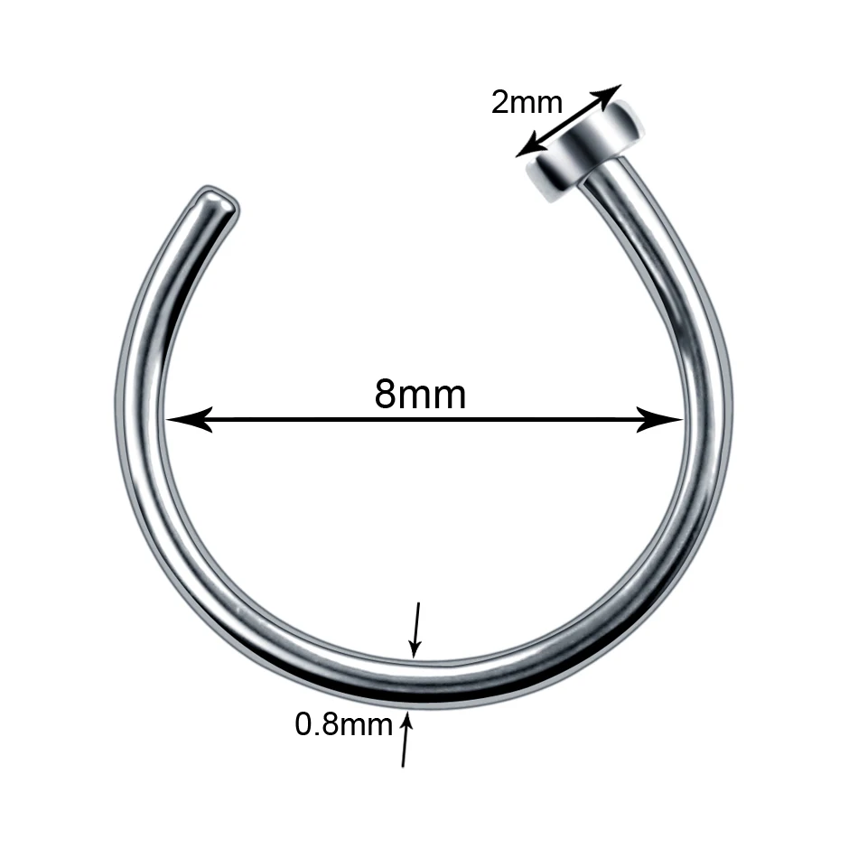 1 шт. G23 титановое кольцо для носа кольца для губ унисекс Лабрет пирсинг для бровей Женская Ушная перегородка Спираль пирсинг CBR Украшения для тела - Окраска металла: Style 2
