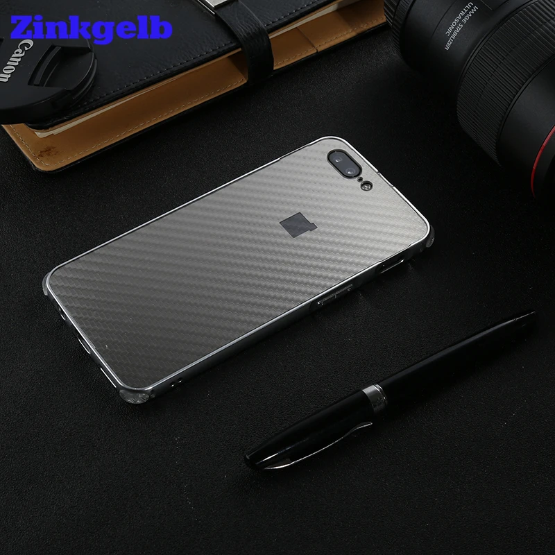

Zinkgelb For Oneplus 5 3 3T Case Luxury Fashion Brand Slim Hard Metal Frame+Carbon fiber Armor Shockproof Back Phone Case Cover