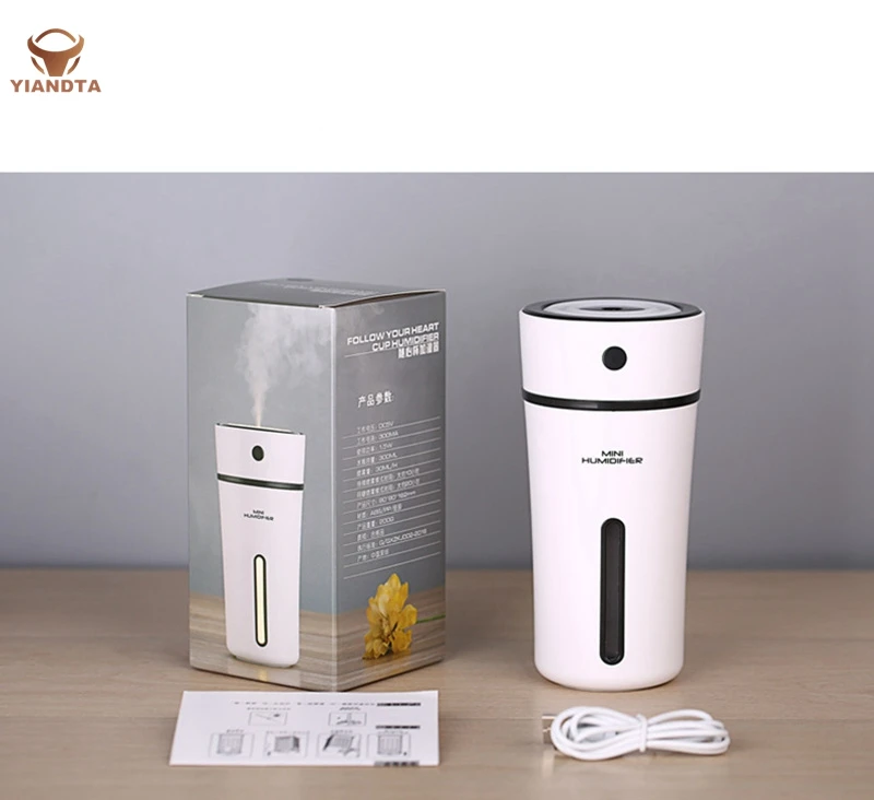 USB Mini Cup Humidifier Air Purifier Home Gifts Atmosphere NightLight