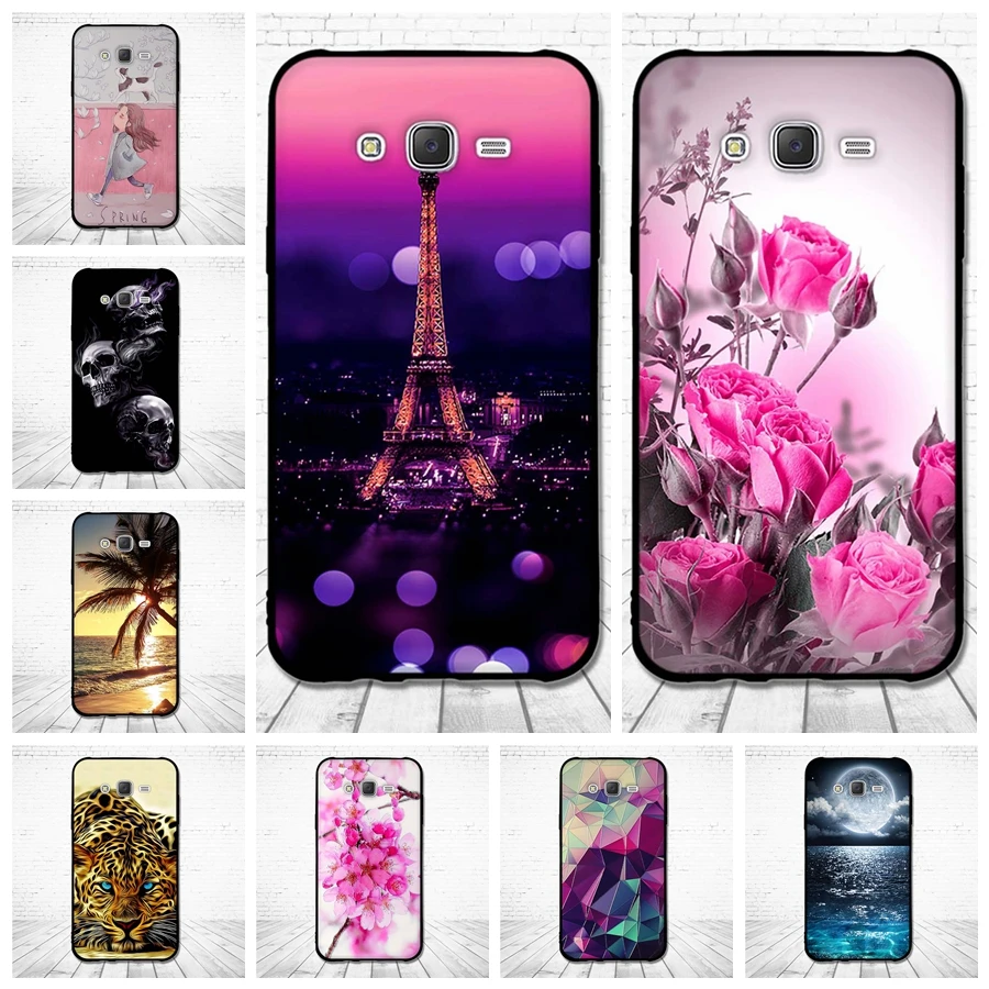 Silicone Case Cover For Samsung Galaxy J7 2015 J700 Soft TPU J 7 j700 J700F 3D Relief Printed Shells | Мобильные телефоны и