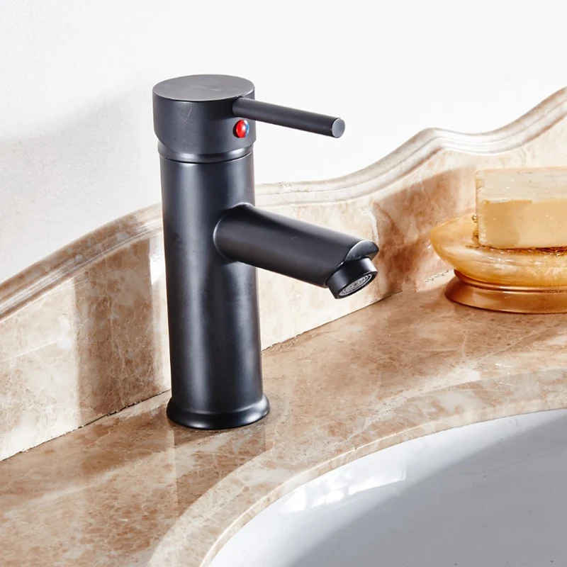 

2018 New Torneira Do Banheiro Torneira Baralho Basin Faucet Single Handle Mixer Tap Hot & Cold Bathroom Painting Finish Sink