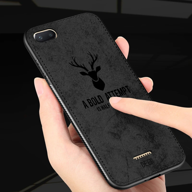 Xiaomi Redmi 6 Pro Case Cloth Art Deer Silhouette For 6A case Soft TPU cover Redmi6 A | Мобильные телефоны и аксессуары