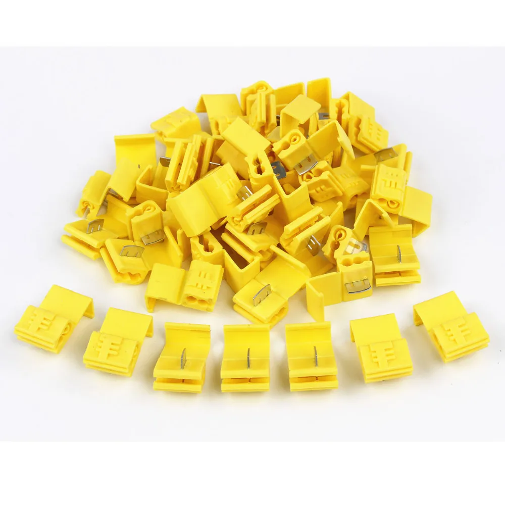 50PCS Insulated 12 10AWG Scotch Lock Wire Electrical Connectors Quick