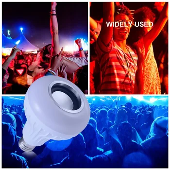 

E27 LED Light Bulb RGBW Smart Remote Control Light Bulb With Music Playing For Bar DJ Disco Light Wireless Lighting Lamp Bulb
