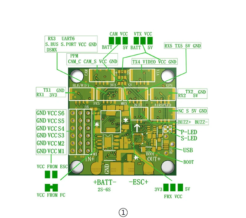 INAV FLIGHT F4 FC Контроллер полета MCU STM MPU-9250 OSD Buit-in BEC w/Buzzer для фиксированного крыла радиоуправляемая модель самолета DIY часть