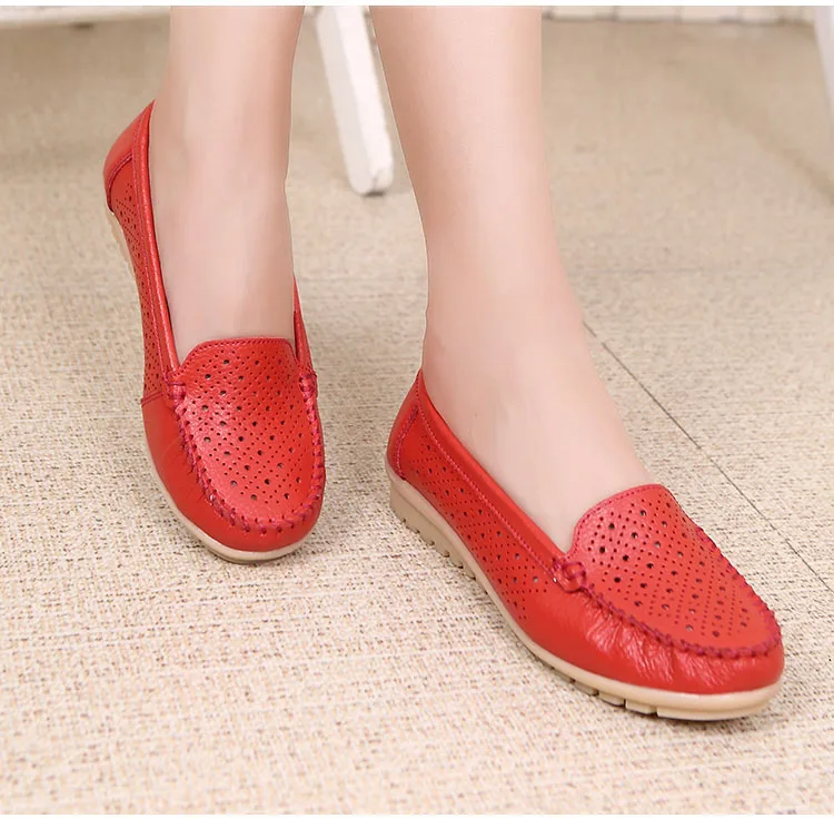 AH 168-New Arrival Cow Leather Women Loafers-25