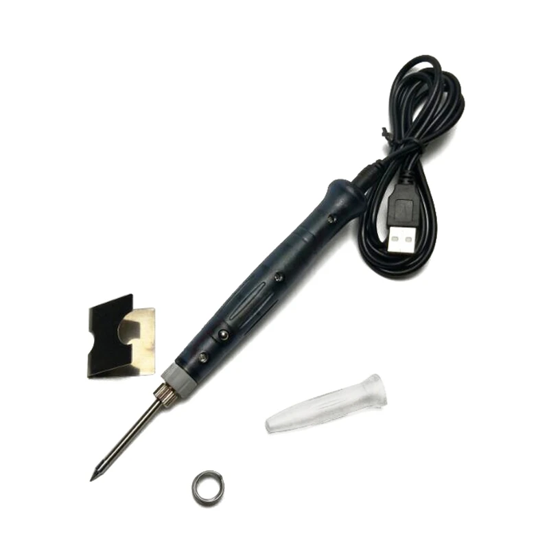 Профессиональное качество Портативный USB 5 в 8 Вт паяльник ручка комплект со светодиодным индикатором в розницу посылка