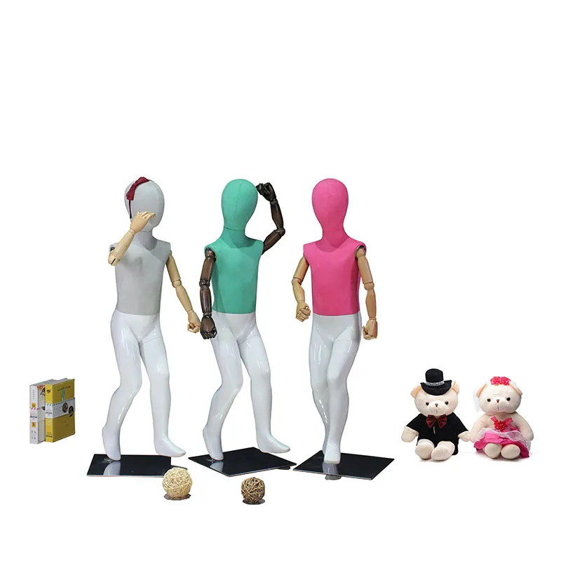 Colorful Bendable Child Mannequin Fiberglass Customized Child Model Factory Direct Sell