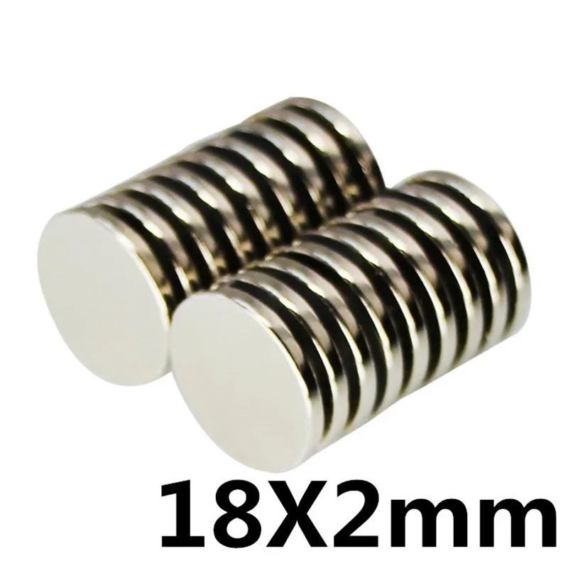 

10pcs neodymium magnet 18x2mm N35 Small Disc Round Super Strong magnets 18*2 mm Powerful Rare Earth Neodymium Magnets 18x2 mm