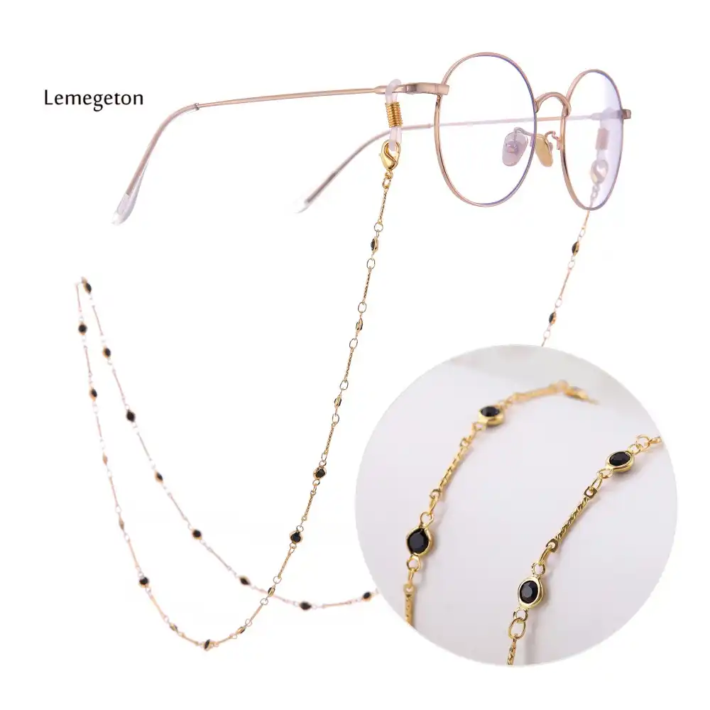 crystal eyeglass chain
