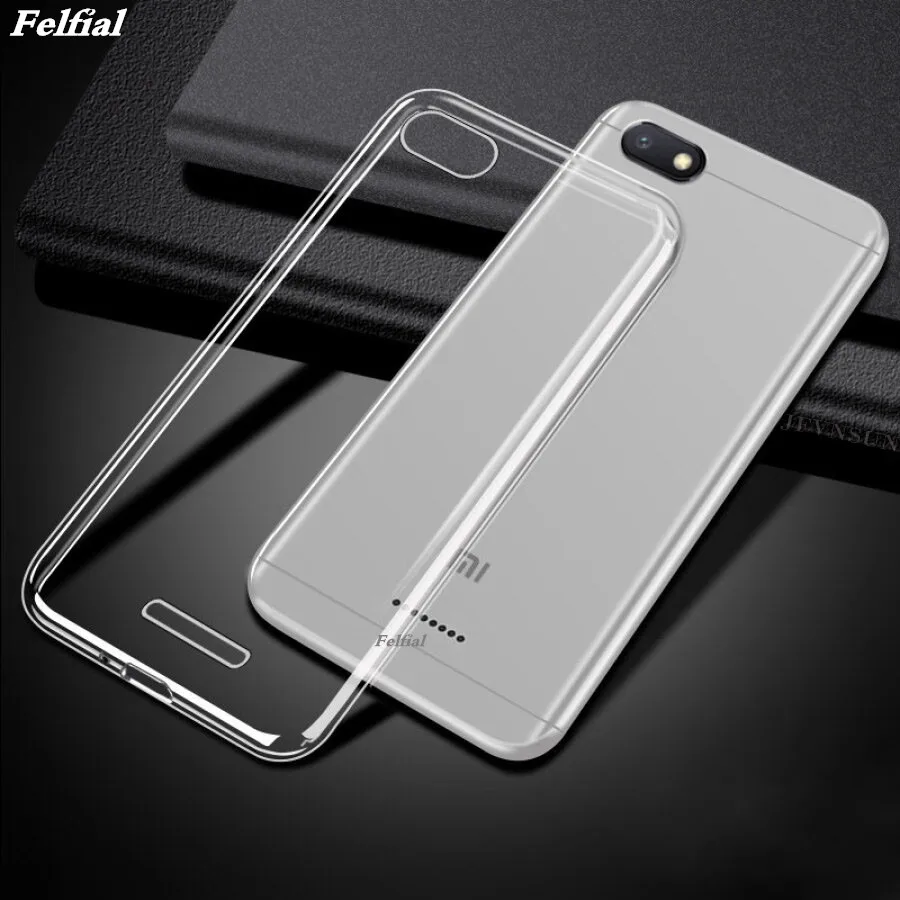 

For Xiaomi Redmi 7 6A 6 6pro 5 5plus 4 2 4x 4a 3s s2 pro go Transparent Crystal Soft TPU Protective Case