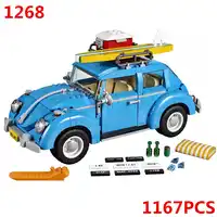 10252 Volkswagen Beetle Car Technic Model Building Blocks Bricks Kids DIY Gifts Toys Sembo 1268