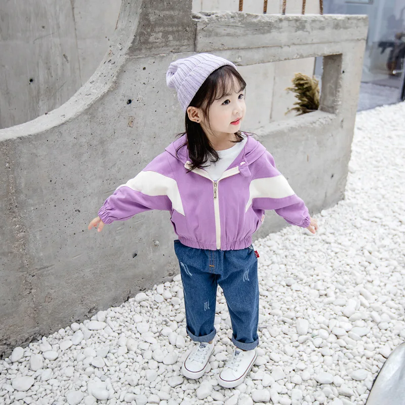 DIIMUU/осенние модные пальто для девочек толстовки хлопковые куртки на молнии с длинными рукавами в стиле пэчворк одежда для детей топы для детей от 1 до 4 лет