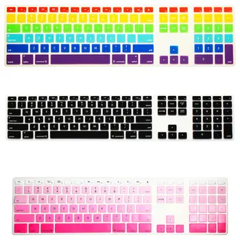 

Keyboard Cover Skin With Numeric Keypad Silicone Desktop Protector Flim Colorful For Apple Imac G5/G6