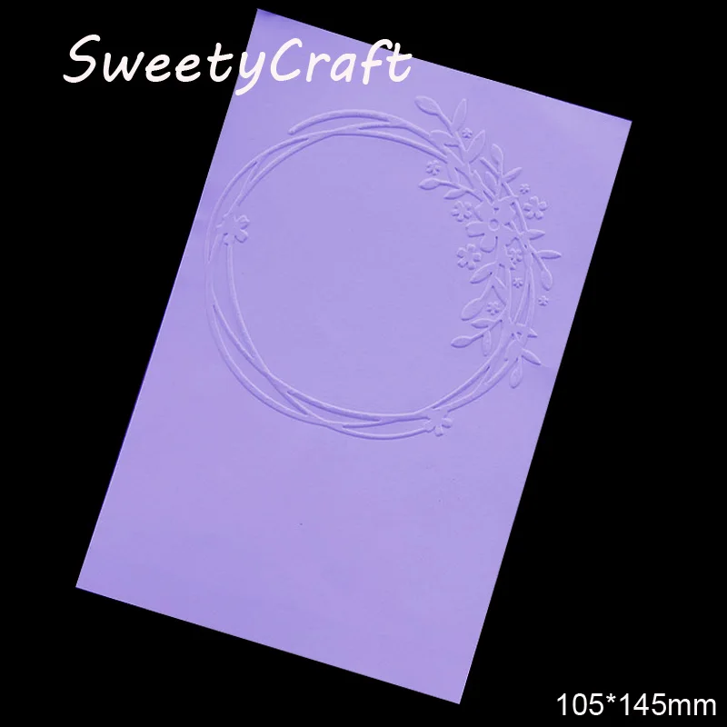 

Embossing Folder Flower Leaves Ring Plastic Scrapbooking Paper Card Making Craft Supplies Christmas Stamps Impressions 2018 New