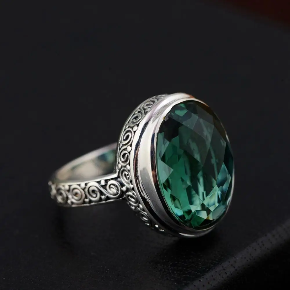 Балмора 925 пробы серебряные овальные хрустальные кольца для мужчин и женщин вечерние подарок Классические модные серебряные кольца ювелирные изделия Anillos TRS22080