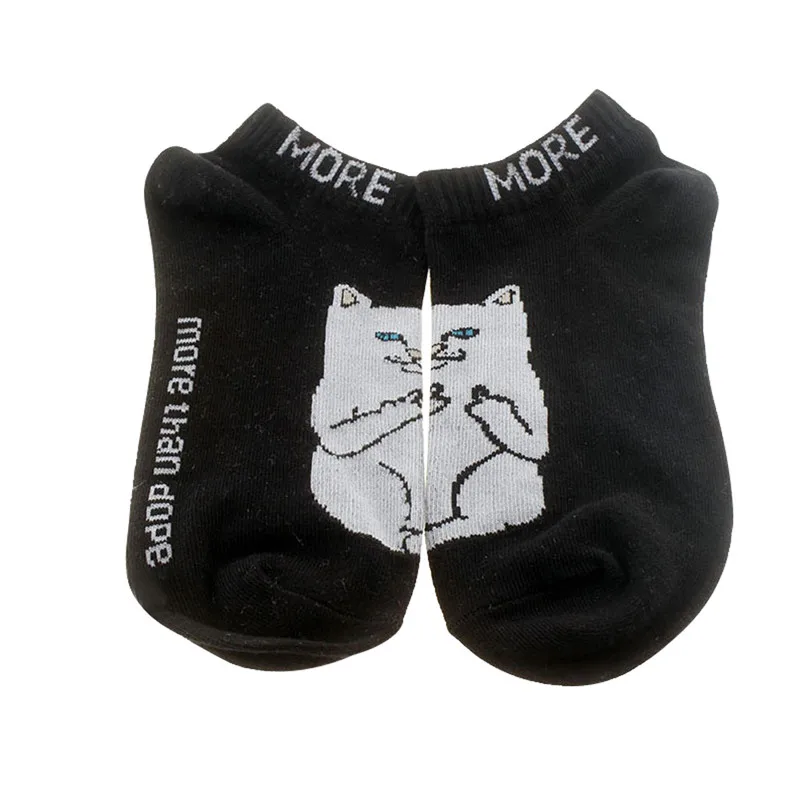 

Spring Autumn Cartoon Cheap Cat Pattern Shallow Mouth Thin Cotton Socks WOMEN MEN Drop ship