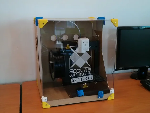 

Tiertime UP! Plus 2 3d printer acrylic enclosure, acrylic frame housing good for ABS printing Afinia H480