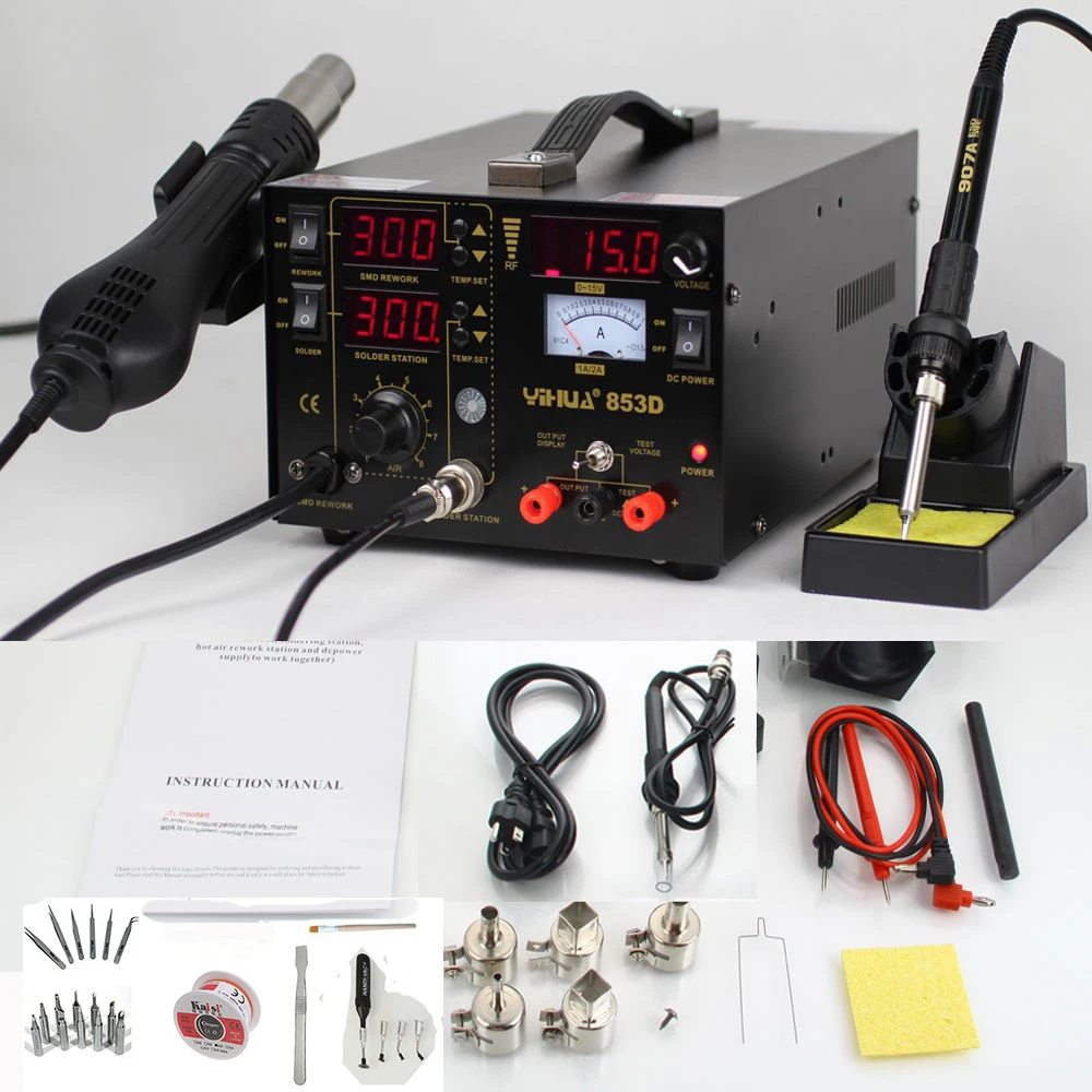 Aliexpress Buy YIHUA 853D 110V 220V SMD DC Power Supply Hot Air 