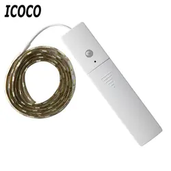 Icoco 60leds чувствительной Сенсор Бар светодиодные полосы капельного мягкий свет Клейкие ленты прикроватной тумбочке индукции Бар Ночной