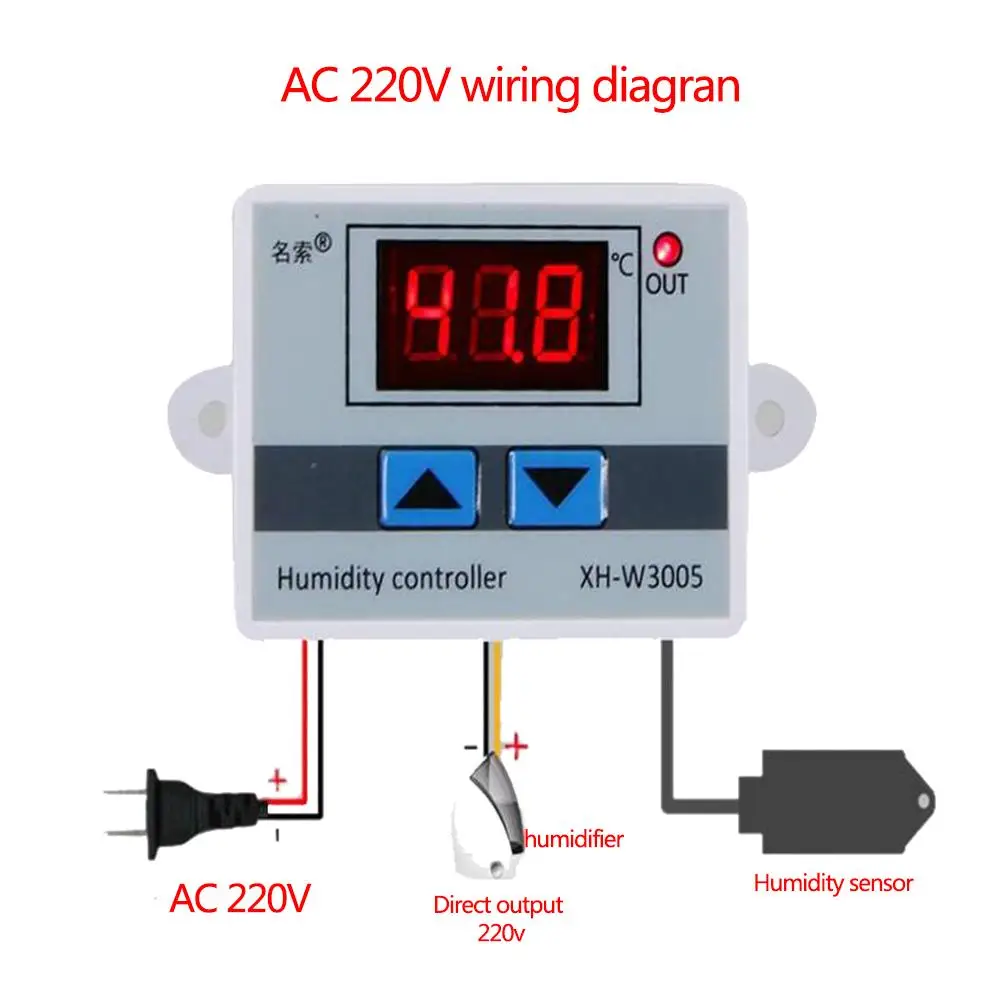 110V 220V Humidity Sensor Digital Humidity Controller Instrument