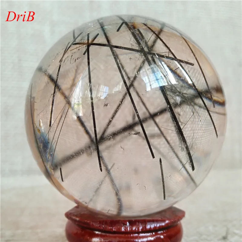

Natural tourmaline hair Quartz Crystal Ball
