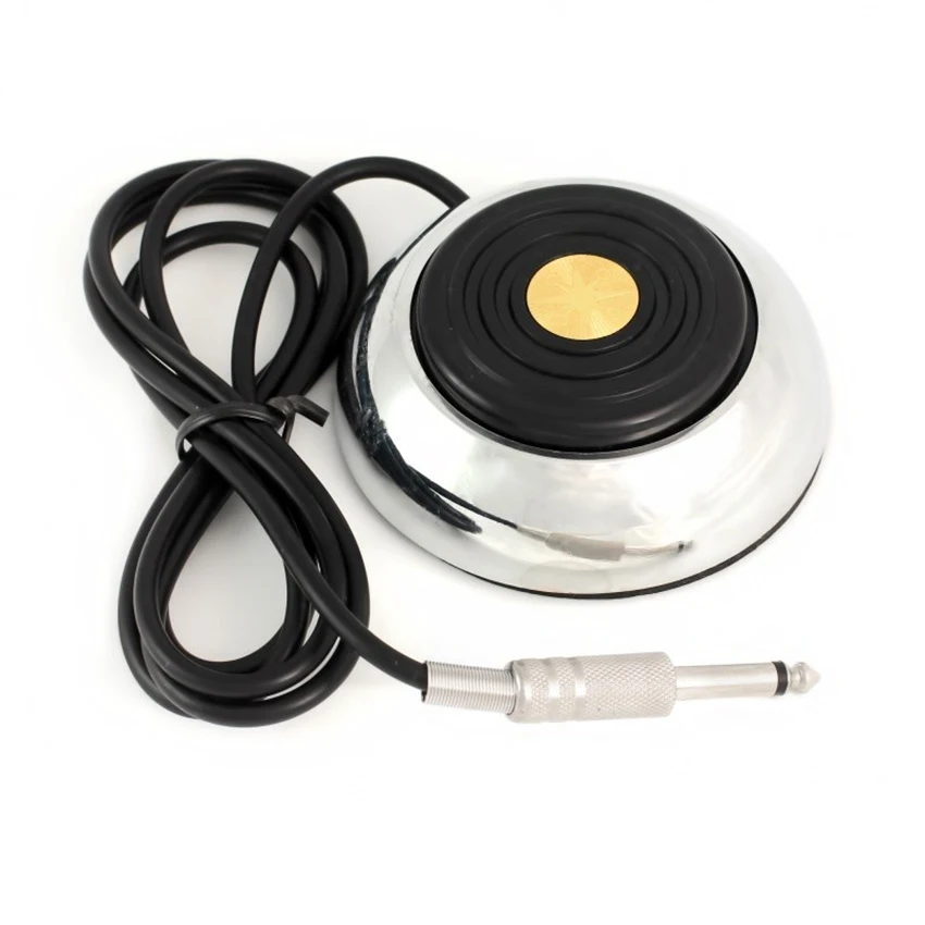1 unids Acero inoxidable pie pedal para tatuaje cable clip tatuaje Mahcine Fuentes de energía para tatuar fuentes de alimentacion tatuaje