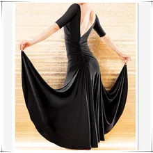 10 цветов,, черный/фиолетовый/розовый бальный вальс, танго, фламенко, платья, современные юбки для танцев, половина рукава, цельнокроеное платье