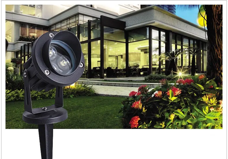 Светодиодный светильник для газонов 3 Вт, новогодний Водонепроницаемый IP65 Прожектор, точечный светильник, уличный светильник, садовый квадратный светильник