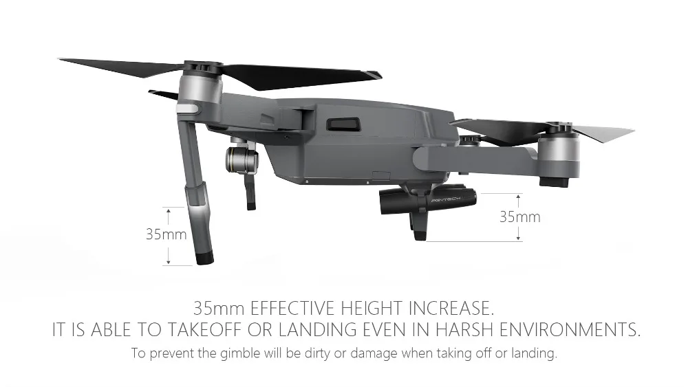 PGYTECH посадка Шестерни для Mavic Pro Extended ноги Поддержка Protector расширение светодио дный фары Набор для DJI Mavic Pro Аксессуары для дрона