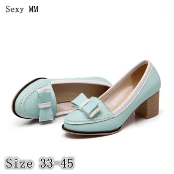 

High Heels Pumps Women Oxfords Career Campus Shoes Woman High Heel Shoes Kitten Heels Size 33 - 40 41 42 43 44 45