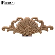 RUNBAZEF rosa de madera Real pequeño aplique Vintage decoración del hogar Accesorios blanco Embryo esencia figurita labrada en miniatura