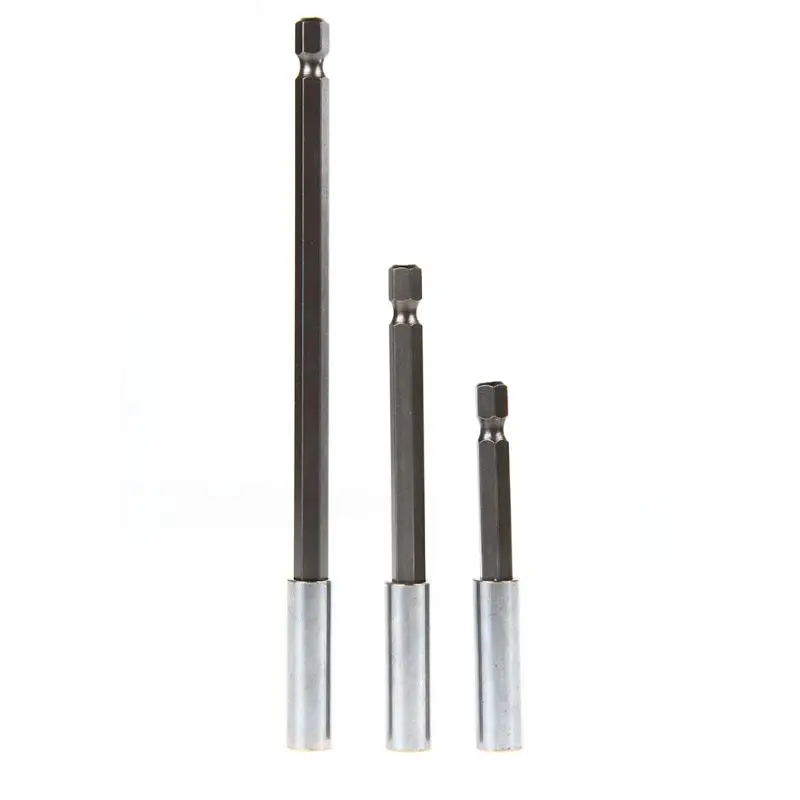 

3pcs/set 75/100/150mm Magnetic Screwdriver Extension Bit Holder 1/4 Hex Shank Quick Release Screwdriver Drill Bits Set Dropship