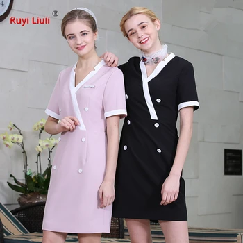 

Spring and summer new work clothes female dress technician work clothes female health club work dress beauty clothing