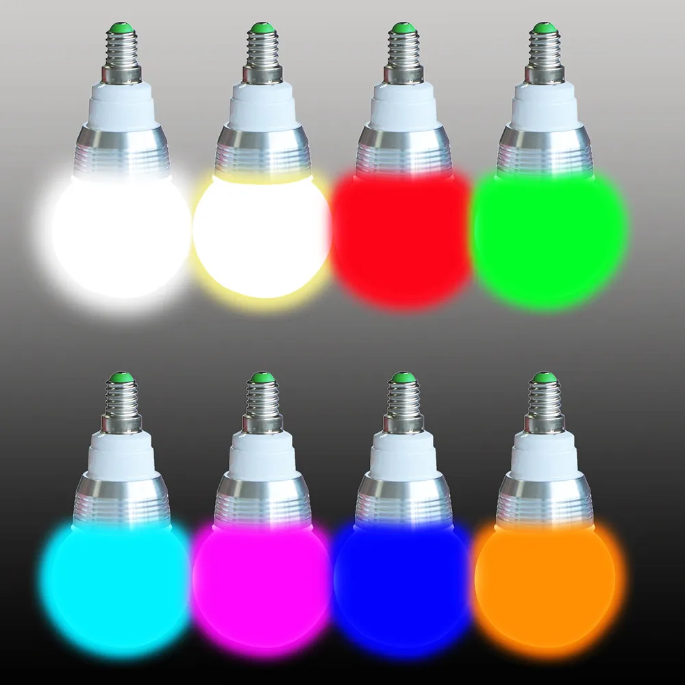 RGB светильник ная лампа с дистанционным управлением E27 E14 3 Вт светодиодная 85 265 в|e14