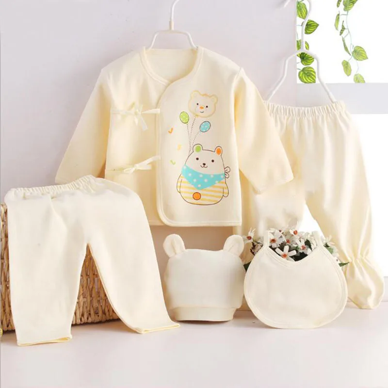 Одежда для новорожденных девочек; комплекты для малышей; рубашки+ повседневные штаны; костюмы для детей из 5 предметов - Цвет: CW6001T
