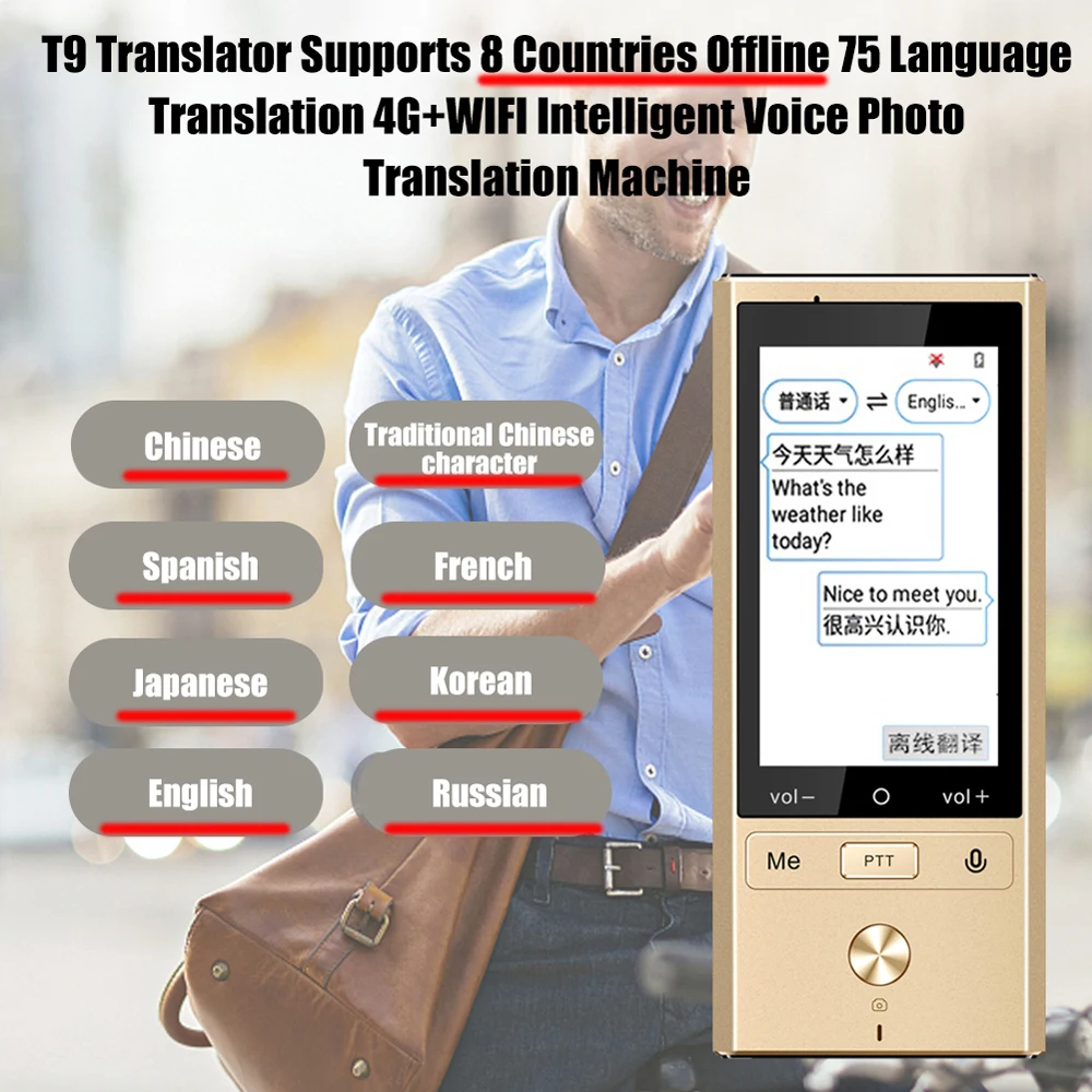  Camera offline Interpreter multi-language portable smart voice translator two-way real time tourism - 32998966870