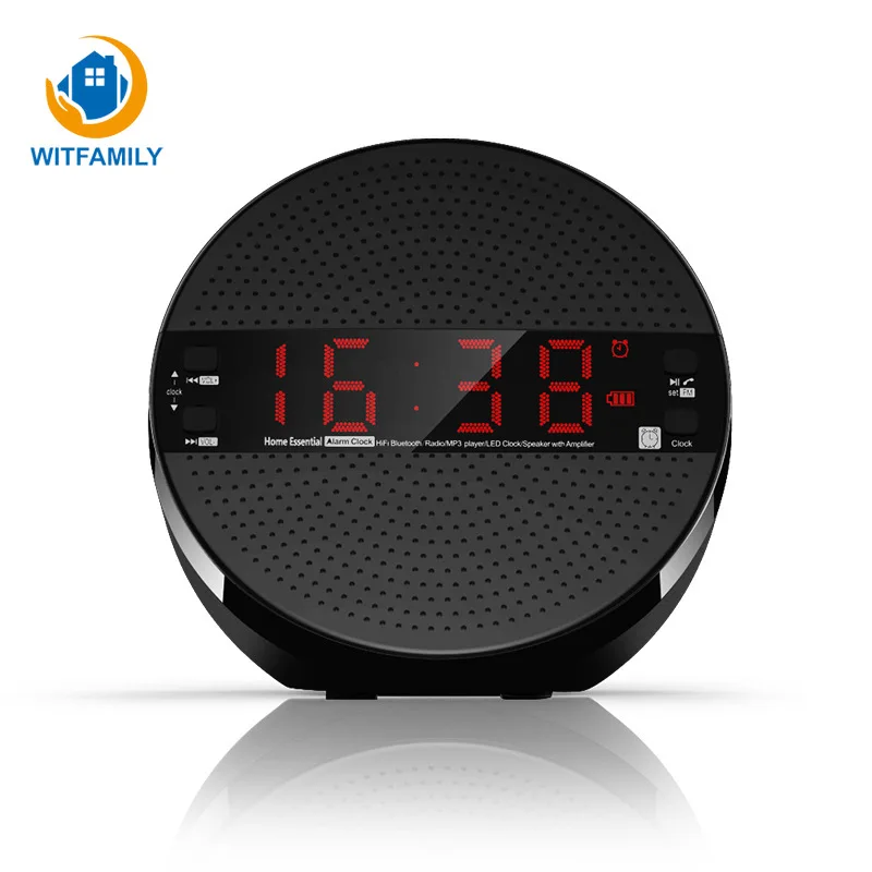 

Bluetooth Speaker Alarm Phone Remote Control Subwoofer Desktop Card FM Radio Home Office Decor Support Headphones Call Function
