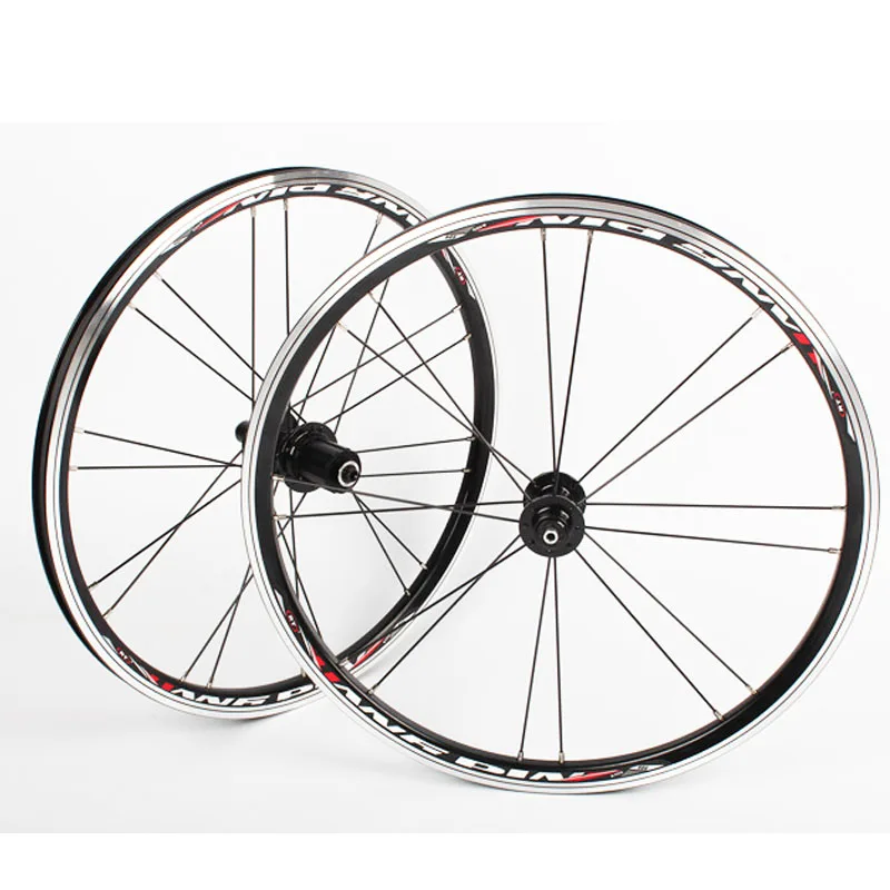 Top 20 inch V Brake 406/451  O.L.D. Front 74mm Rear 130mm Clincher Fold bike BMX Wheelset Wheel UD Matt 1
