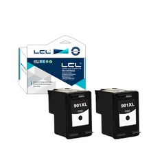 LCL 901XL CC654AE 901 XL 654AE 654 (2-Pack Черный) Картридж Совместимый для HP Officejet 4500 J4500 J4550 J4540 J4524 J4535