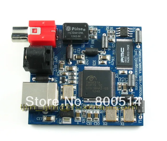 CM6631A USB  TO SPDIF board  -- Support coaxial optical output 24bit/192k