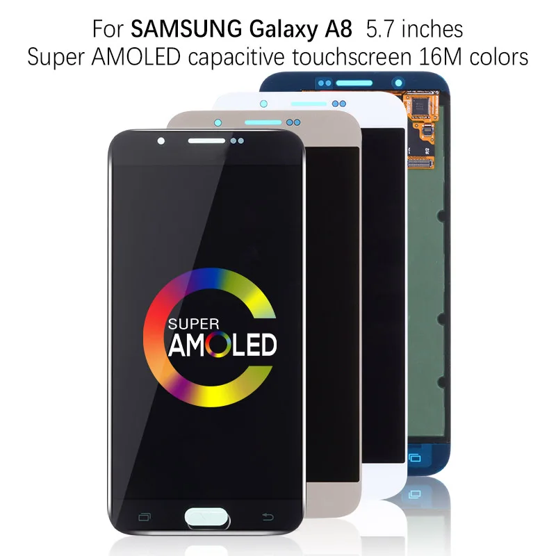 Супер AMOLED 5 7 ''ЖК дисплей для SAMSUNG GALAXY A8 ЖК сенсорный экран дигитайзер сборка A800