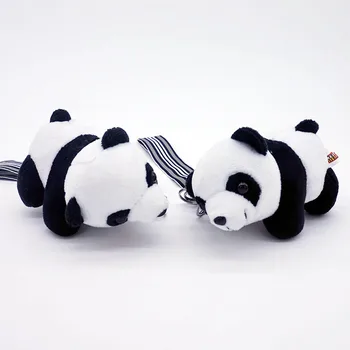 

Lovers Panda Model Key Chains Key Rings Cute Plush Stuffed Toy Bag Accessories Charm Cloth Wrist Rope Keychains Ethnic Gift