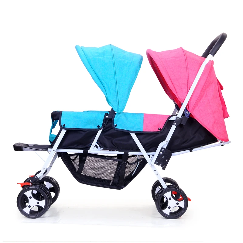  Twins Baby Stroller Foldable Kinderwagen 2 In 1 Double Stroller for Twins Can Sit Flat Lying Umbrel