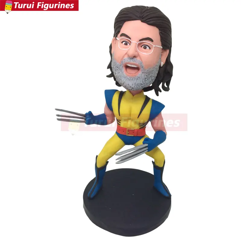 Росомаха персонализированные X men глиняные фигурки с помпоном голова на день