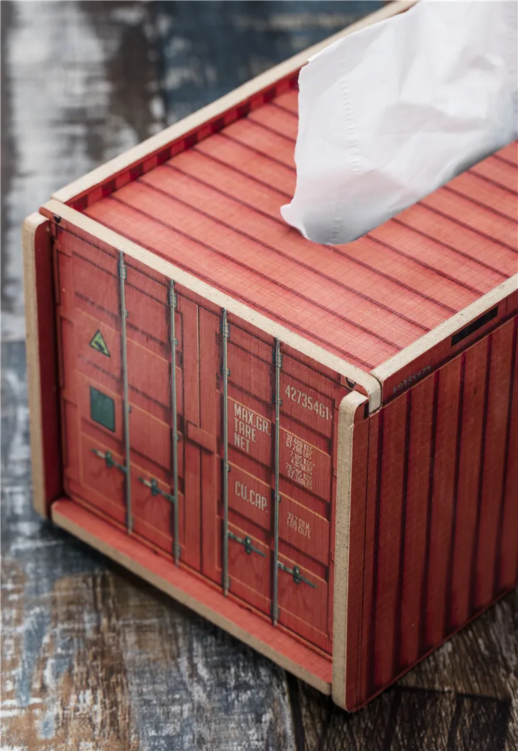 Креативный деревянный контейнер вставной бумажный ящик для полотенец приемная коробка