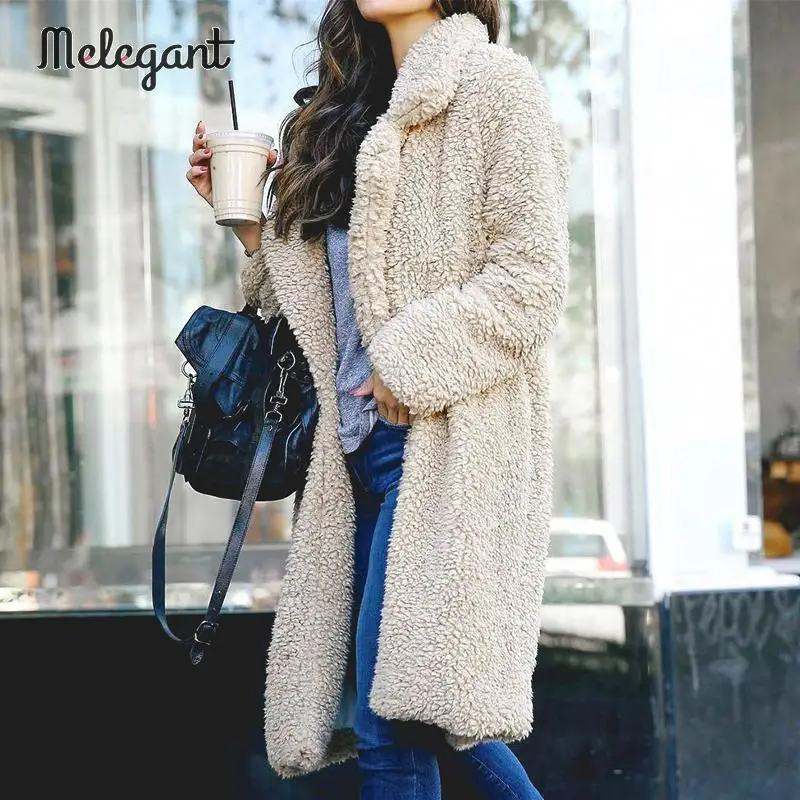 Женское замшевое пальто mэлегантная однотонная Повседневная Шуба на зиму 2019