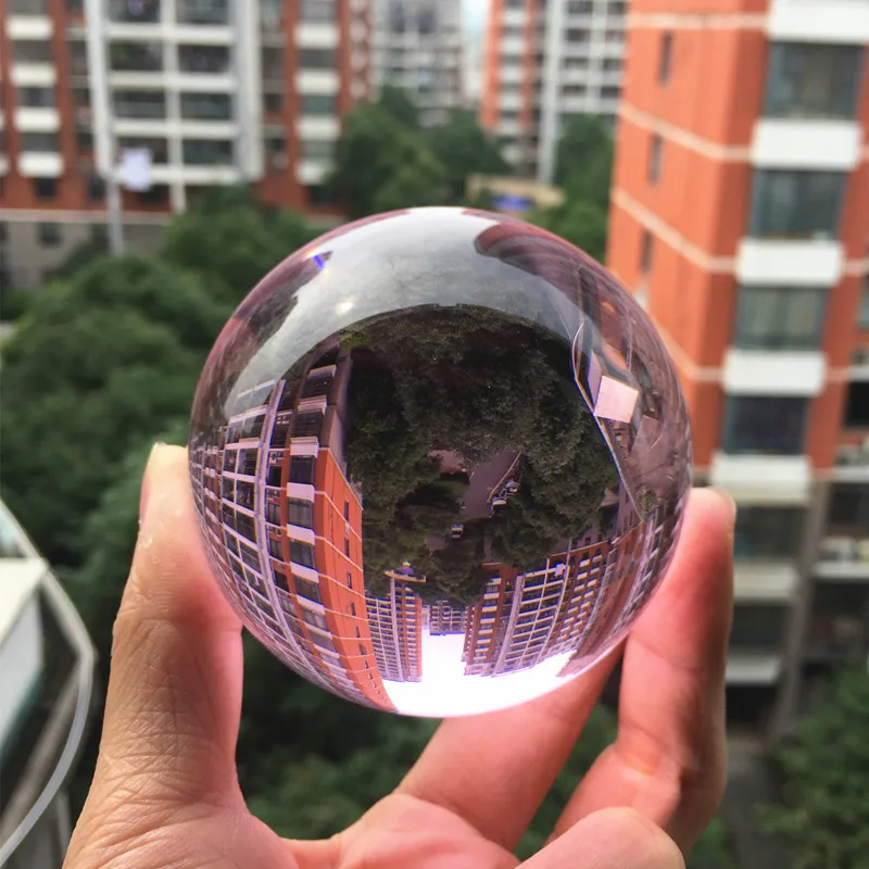 Pure Water 60mm Round K9 Glass Artificial Crystal Ball For Photography Decor Clear Quartz