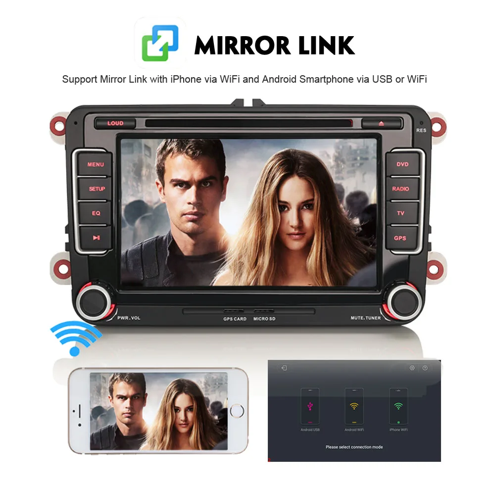 Sale Android 8.0 DAB+ Autoradio Car DVD for VW Golf MK5 MK6  WiFi 4G CD GPS DTV-IN NAVI Bluetooth RDS OBD BT USB SD DVR Car Stereo 2